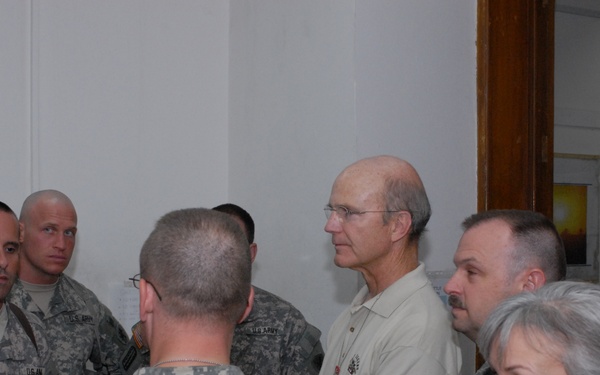 Secretary of the Army Visits 126th Press Camp Headquarters