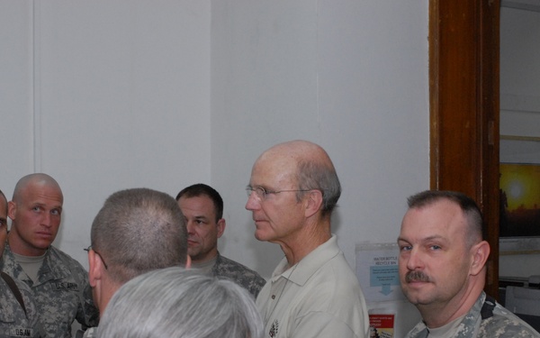 Secretary of the Army Visits 126th Press Camp Headquarters