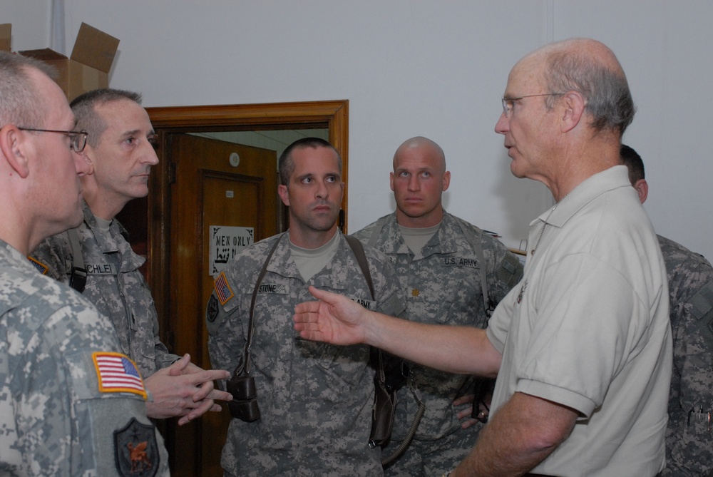 Secretary of the Army Visits 126th Press Camp Headquarters