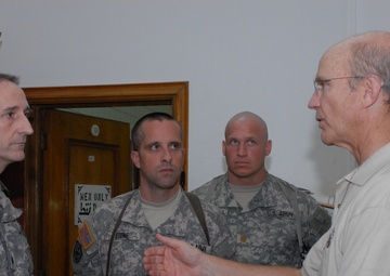 Secretary of the Army Visits 126th Press Camp Headquarters