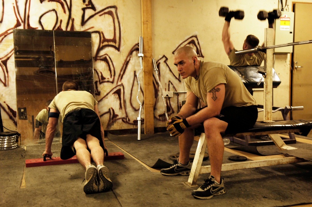 U.S. Soldiers Conduct Physical Training