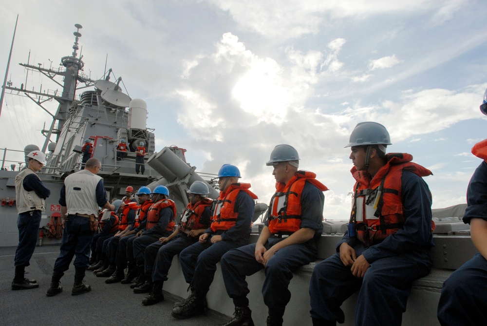 DVIDS - Images - Safety briefing aboard the USS Mitscher