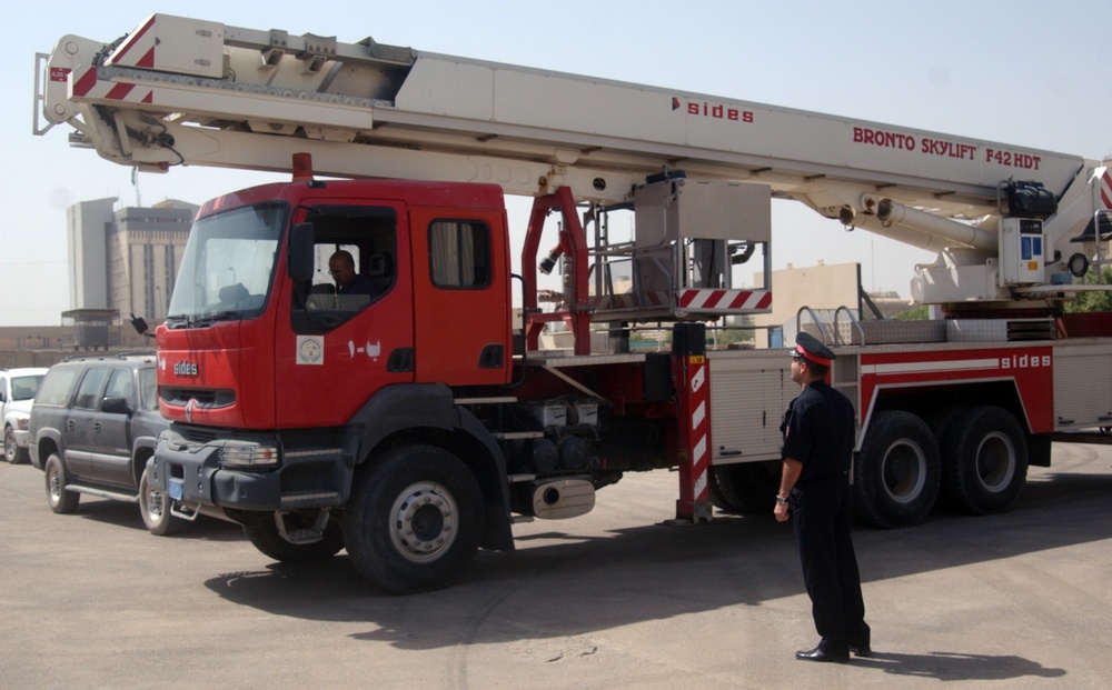 NY Firefighter delivers new ladder truck to IZ FD