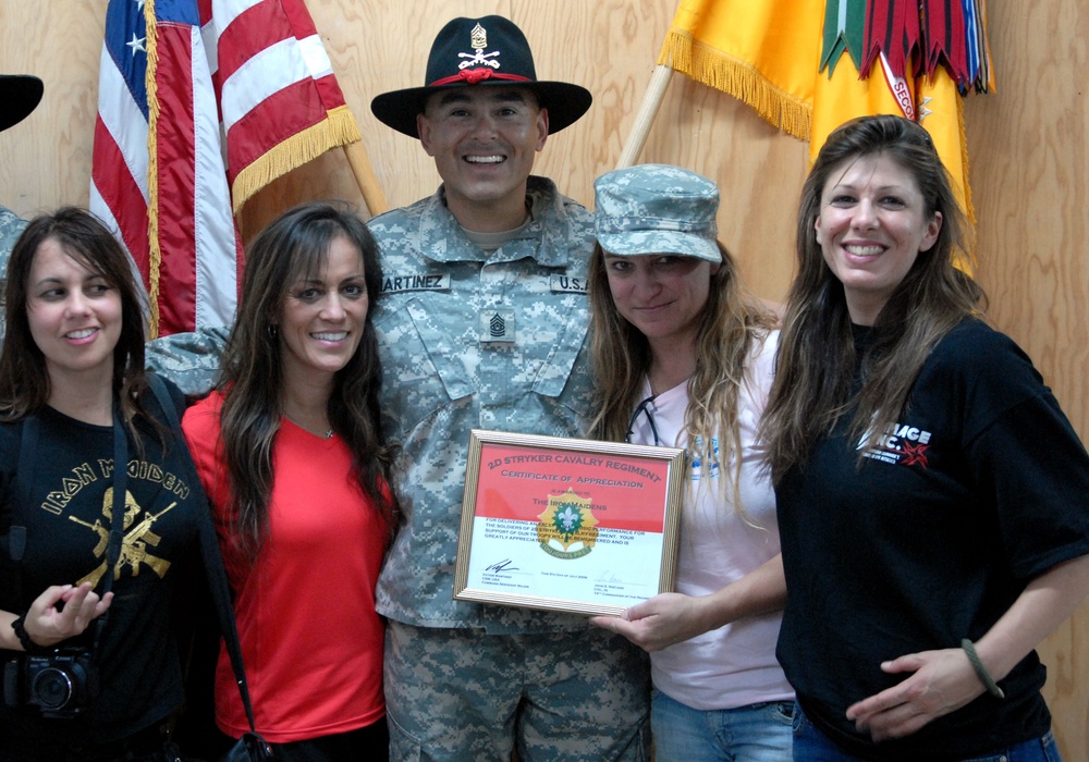 Iron Maidens visit Forward Operation Base Warhorse