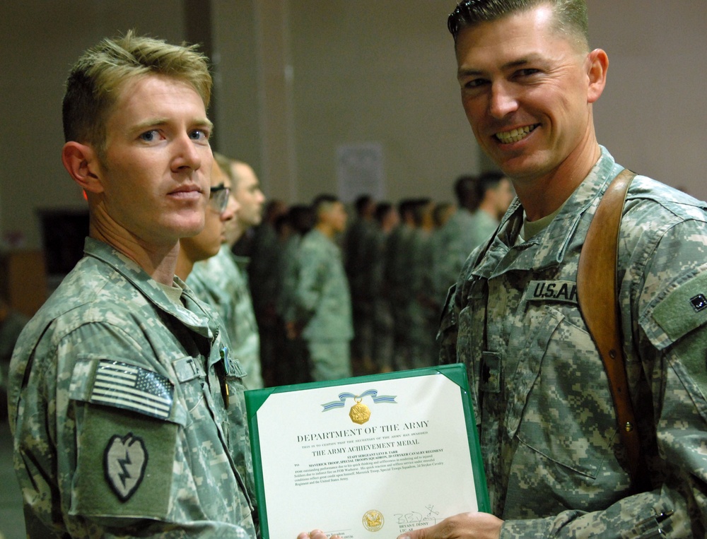 2nd SCR STS Squadron Soldiers receive awards, promotions