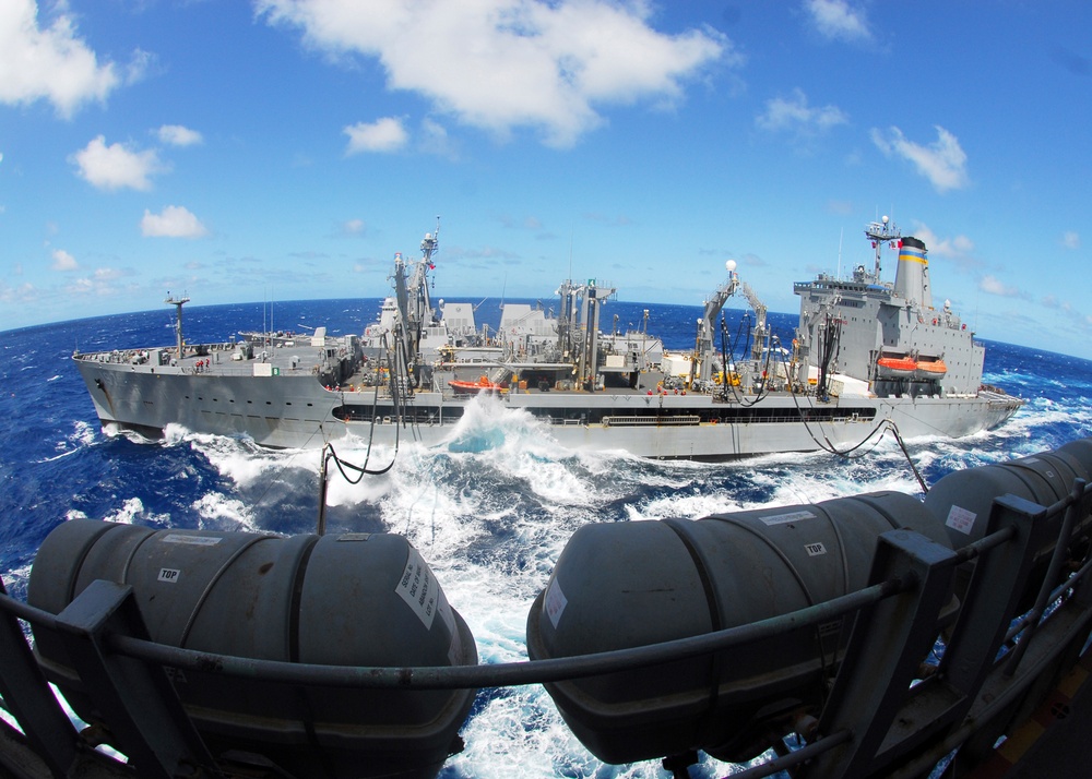 USS Peleliu replenishment in Indian Ocean