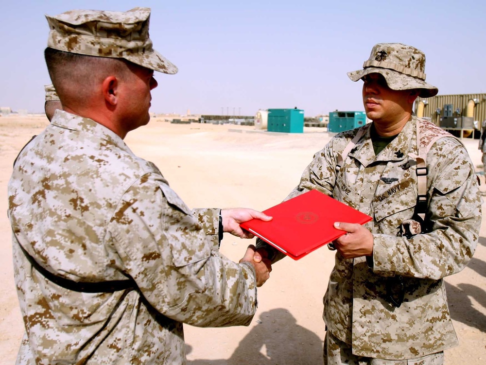 Marine Air Control Squadron-1 sailors earn Fleet Marine Force badges