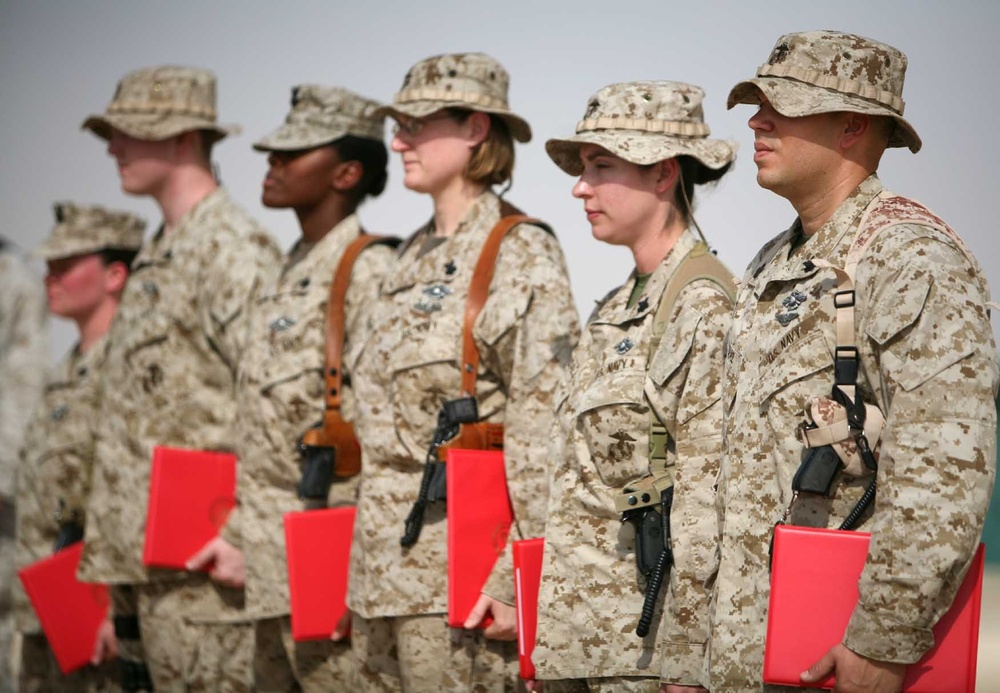 Marine Air Control Squadron-1 sailors earn Fleet Marine Force badges