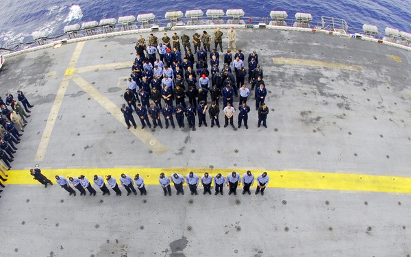 Award Ceremony on the Flight Deck
