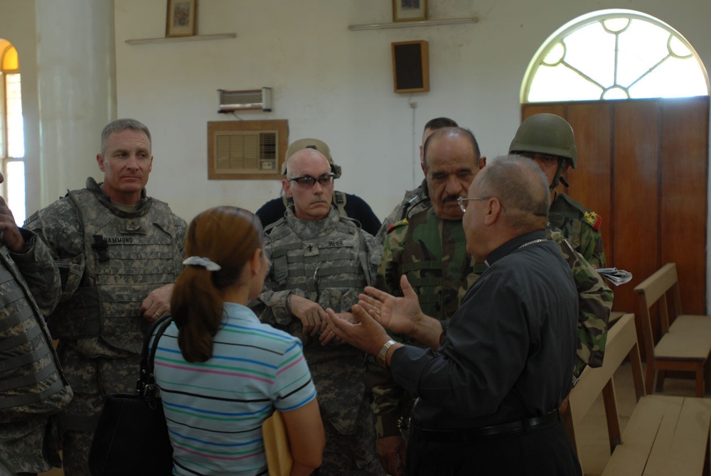 MND-B Leaders, ISF visit Rashid churches, meet clergy, tour historical sites