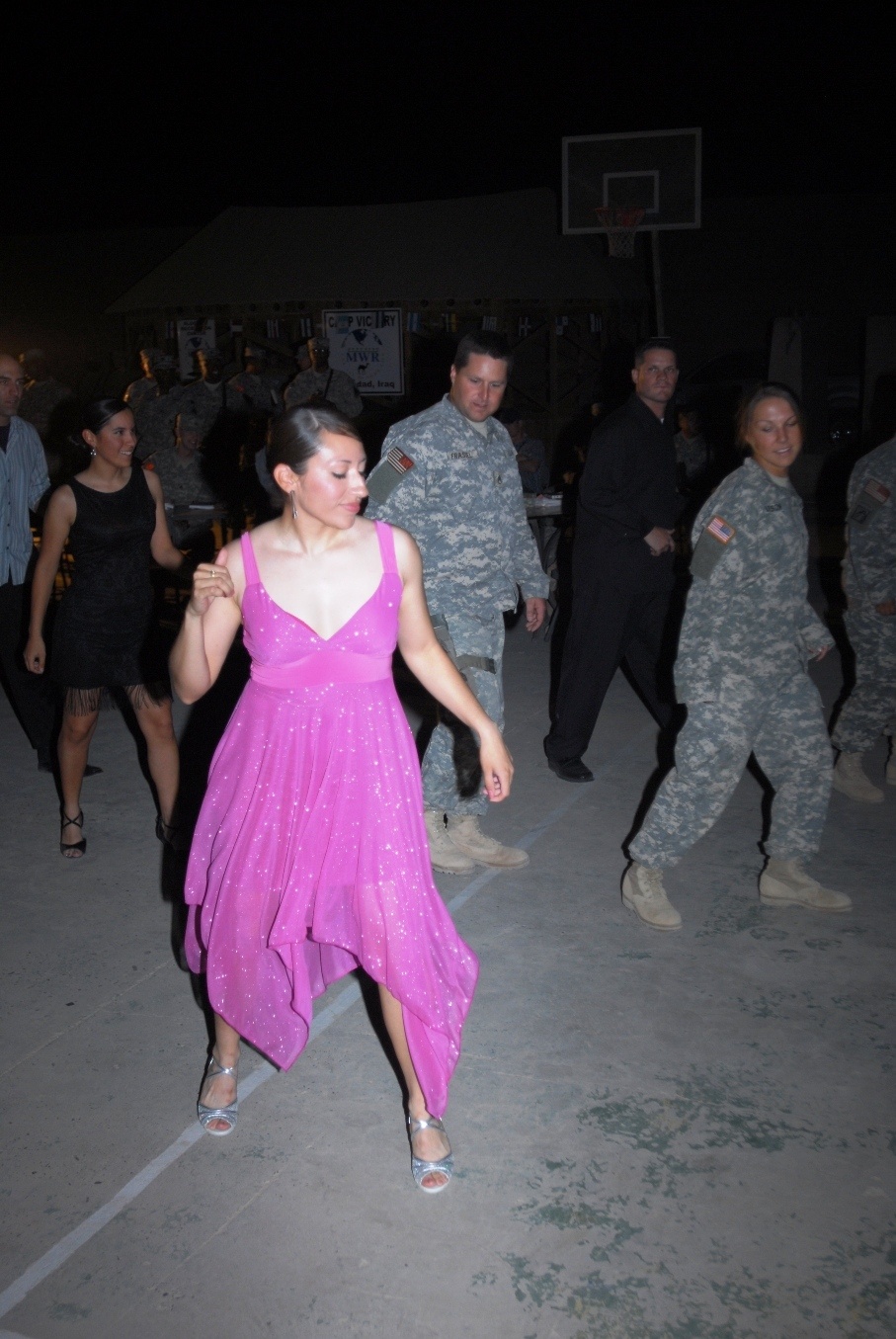 Soldiers salsa the night away