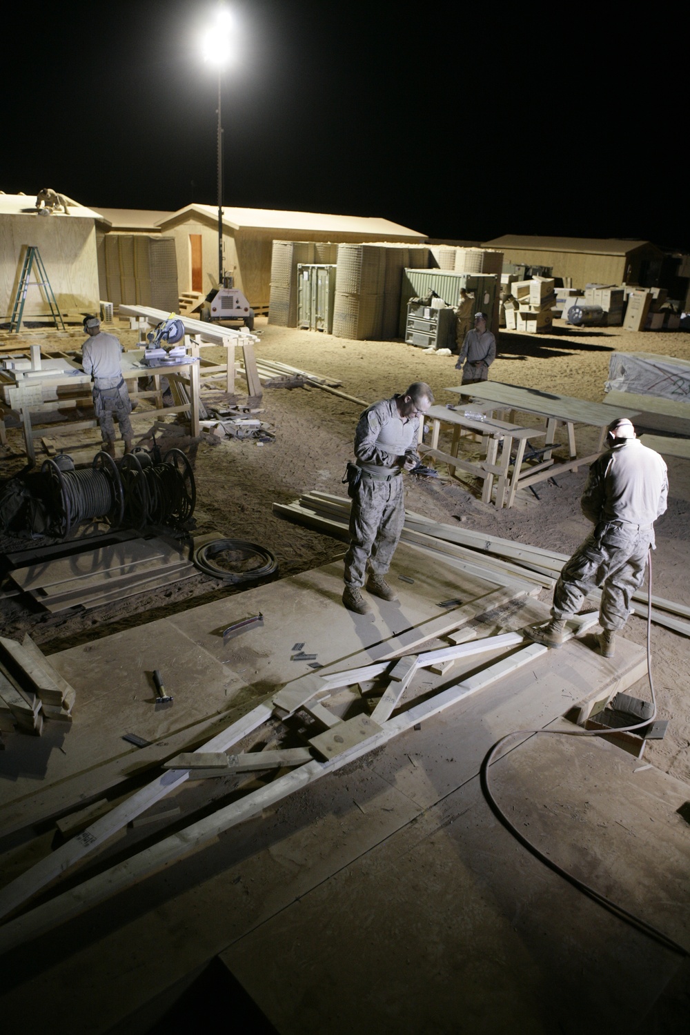 U.S. Marines Constructs Building for Military Transition Team