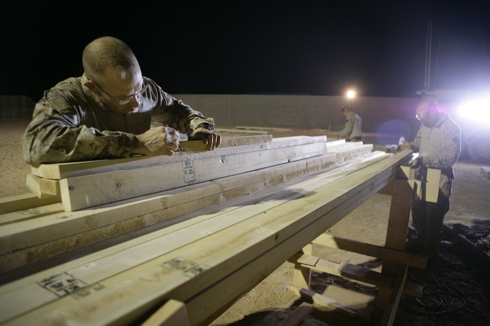 U.S. Marines Constructs Building for Military Transition Team