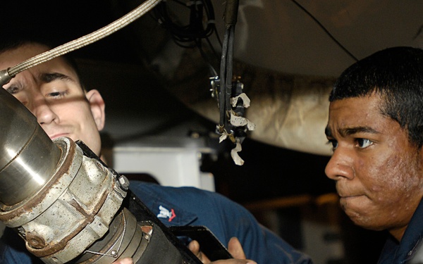 Fuel samples, systems testing aboard USS John C. Stennis