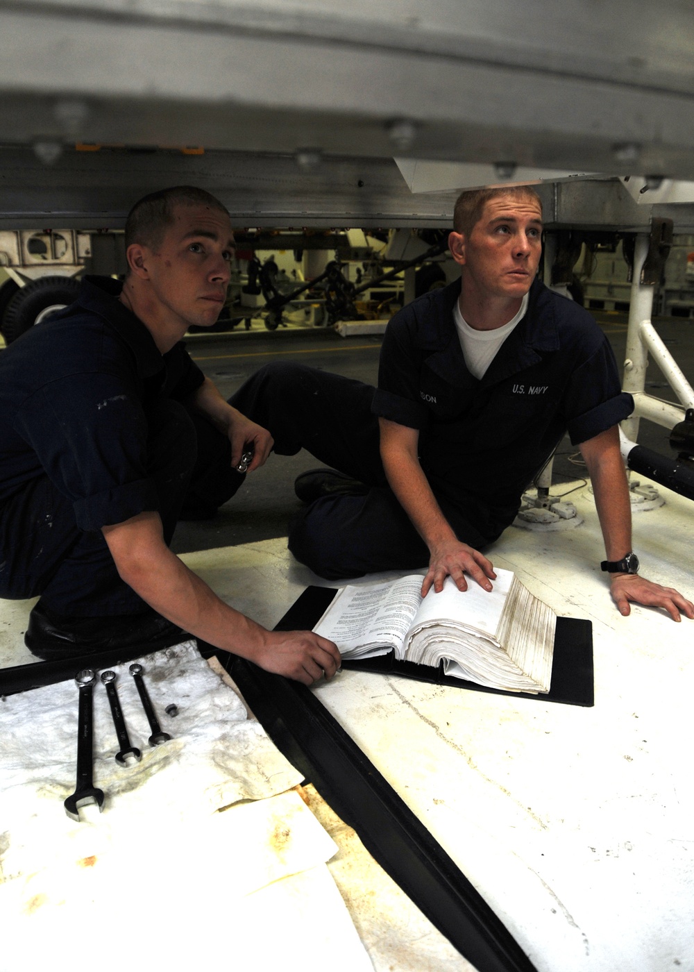 Post-test cell procedure aboard USS Thoedoore Roosevelt