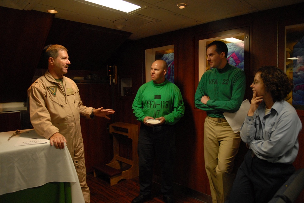 Celebrating Yom Kippur aboard the USS Ronald Reagan