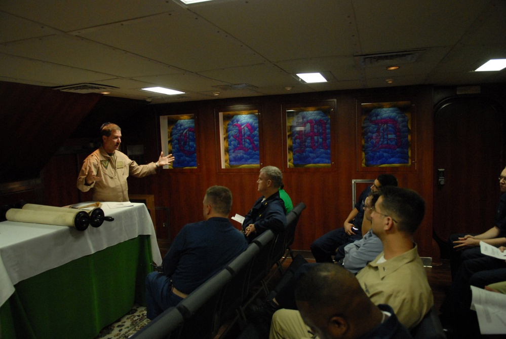 Celebrating Yom Kippur aboard the USS Ronald Reagan