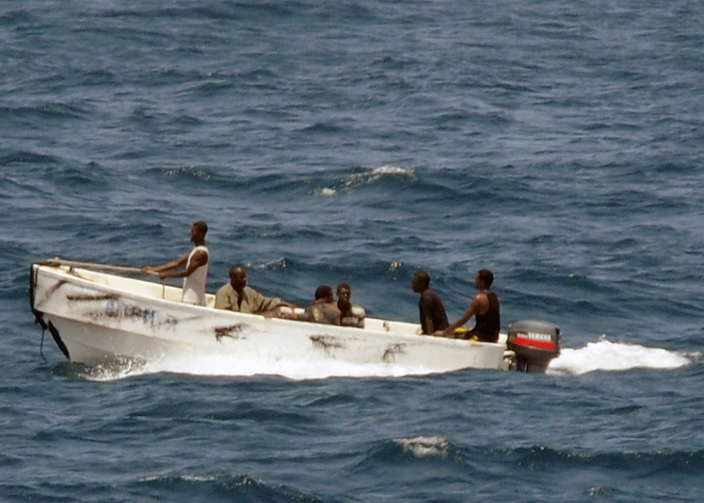 Pirates Transiting From MV Faina to Shore