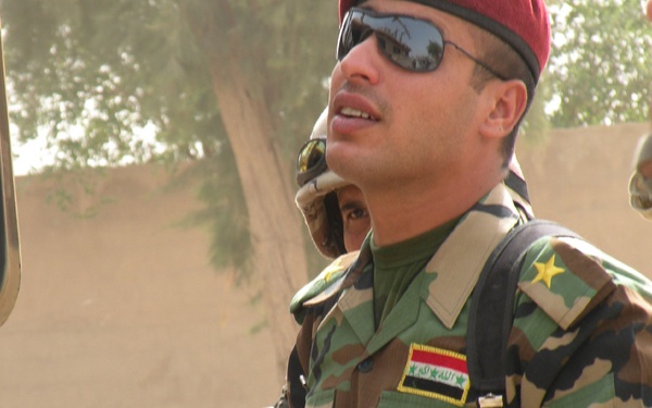 Iraq Badger vehicle tackles route clearance
