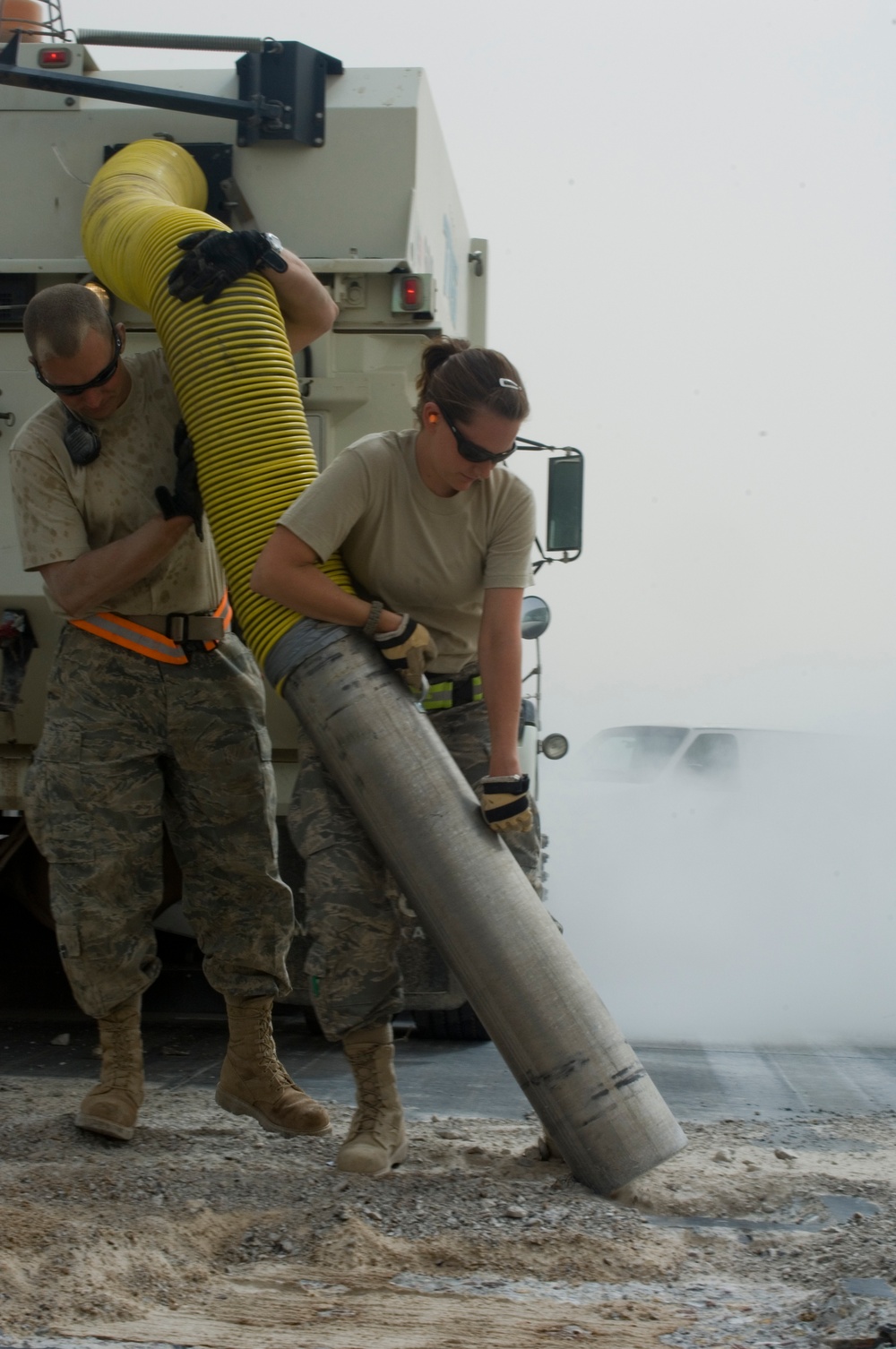 Balad's CE Airmen Conduct Runway Repair