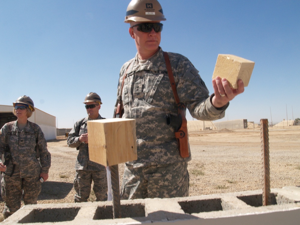 Two Star General Visits Construction Sites
