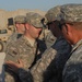 Warhorse's colors uncased at Camp Echo
