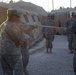 Warhorse's colors uncased at Camp Echo