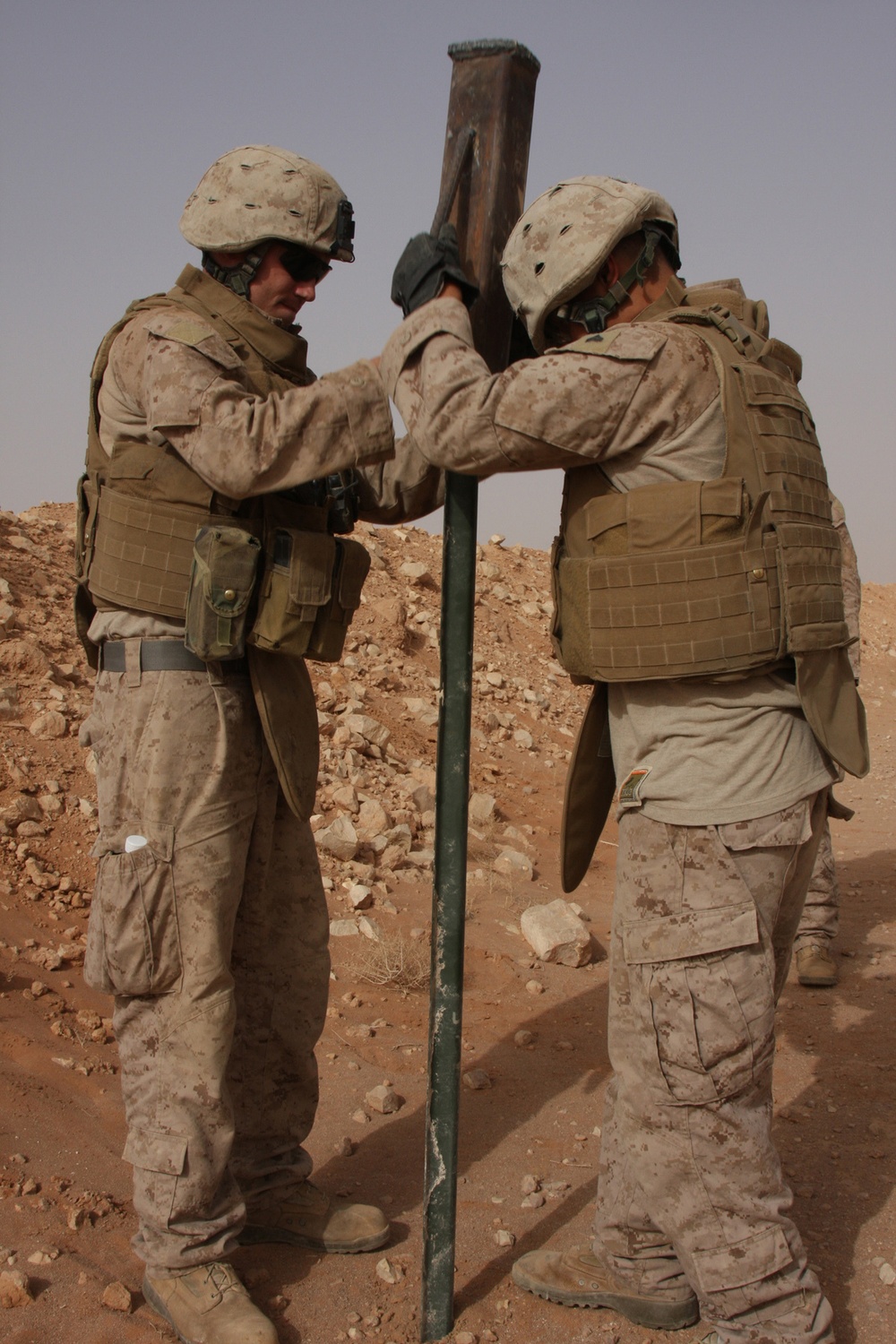 U.S. and Iraqi Soldiers Protect Locals