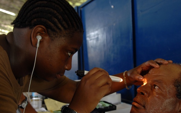 Eye exam aboard USS Kearsarge