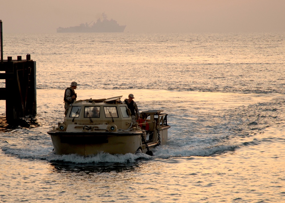 Amphibious operations aboard dock landing ship USS Carter Hall