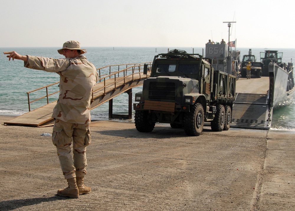 Amphibious operations aboard dock landing ship USS Carter Hall