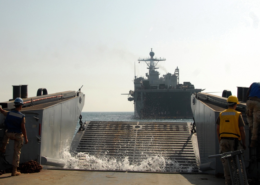 Amphibious operations aboard dock landing ship USS Carter Hall