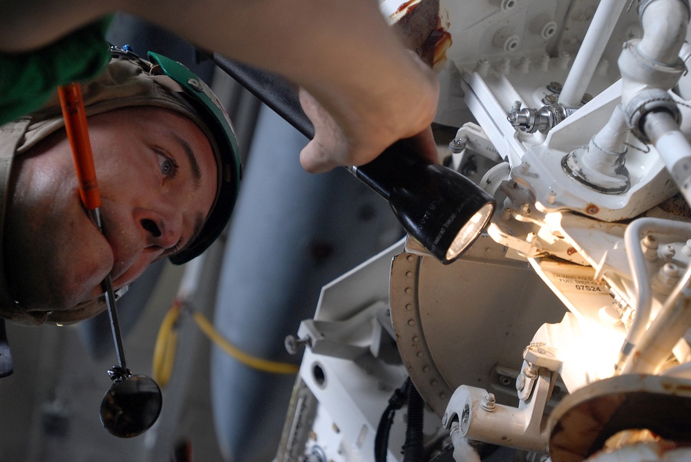 foreign object damage search aboard USS Ronald Reagan