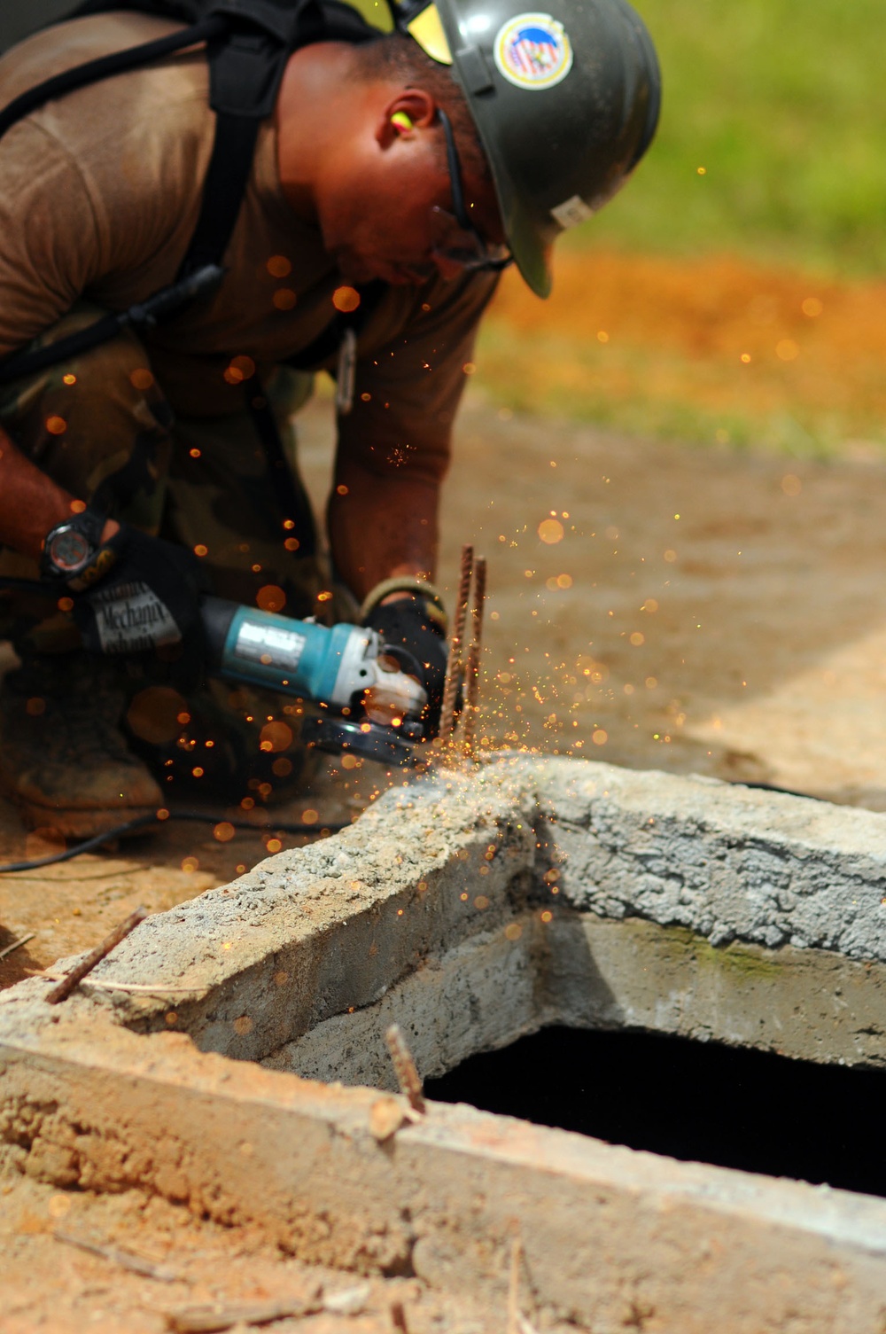 Helping to build a school