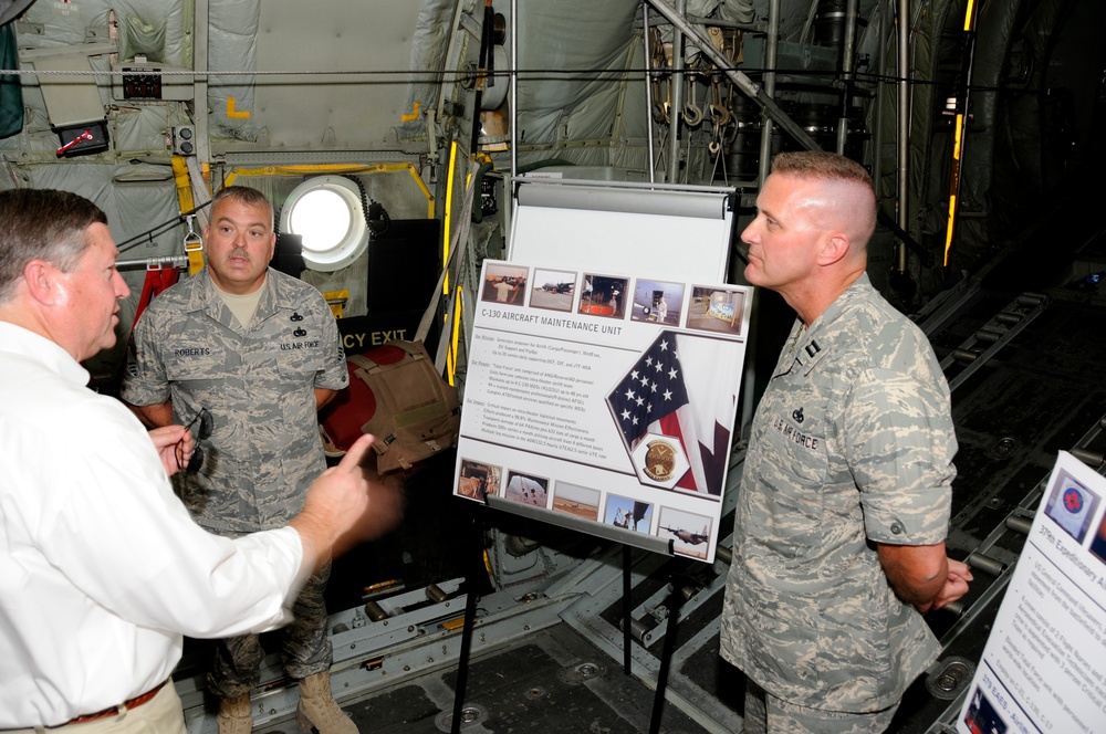 Secretary of the Air Force Meets With 379 Air Expeditionary Wing Airmen