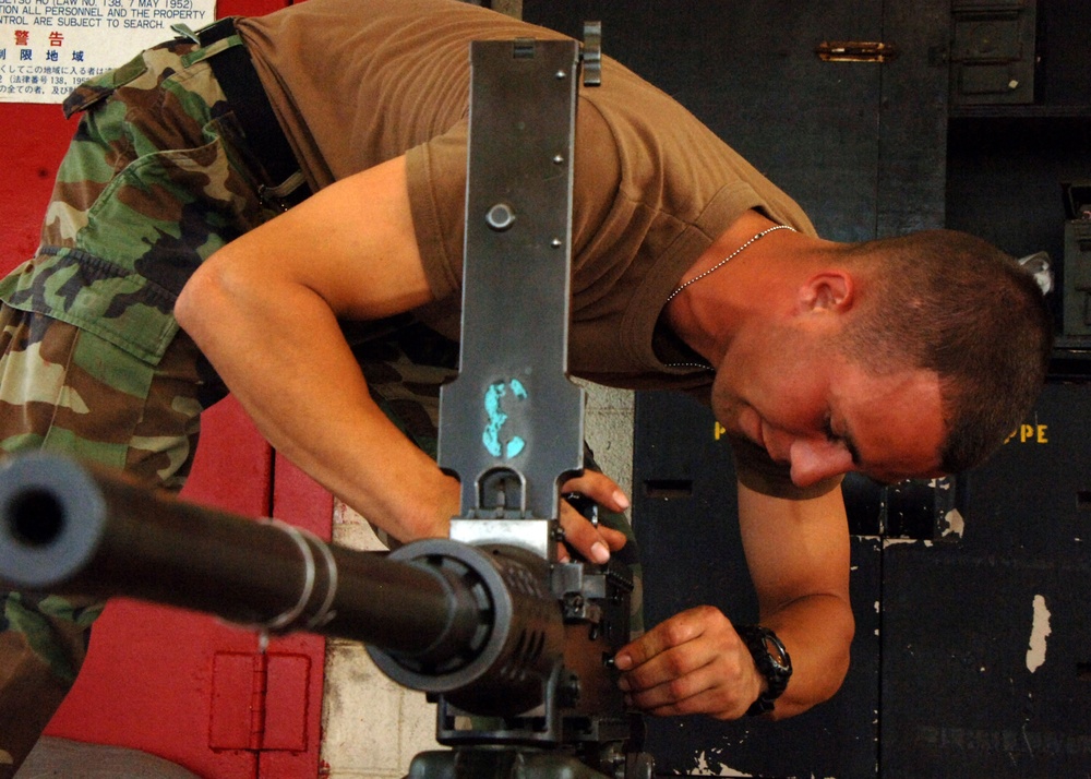 Maintenance at Camp Shields Armory in Okinawa