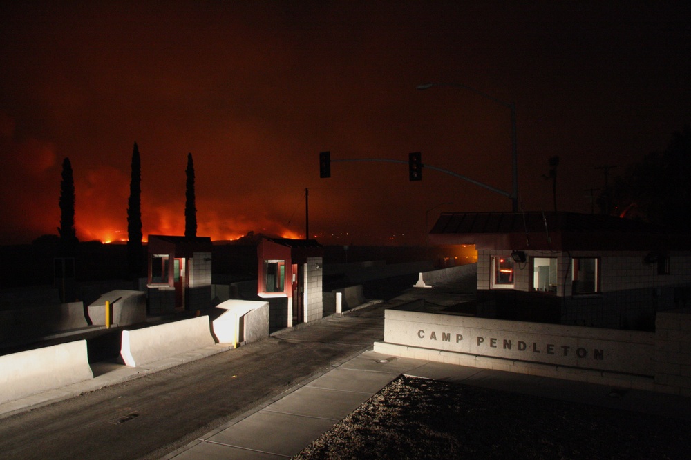 Wildfires in the distance