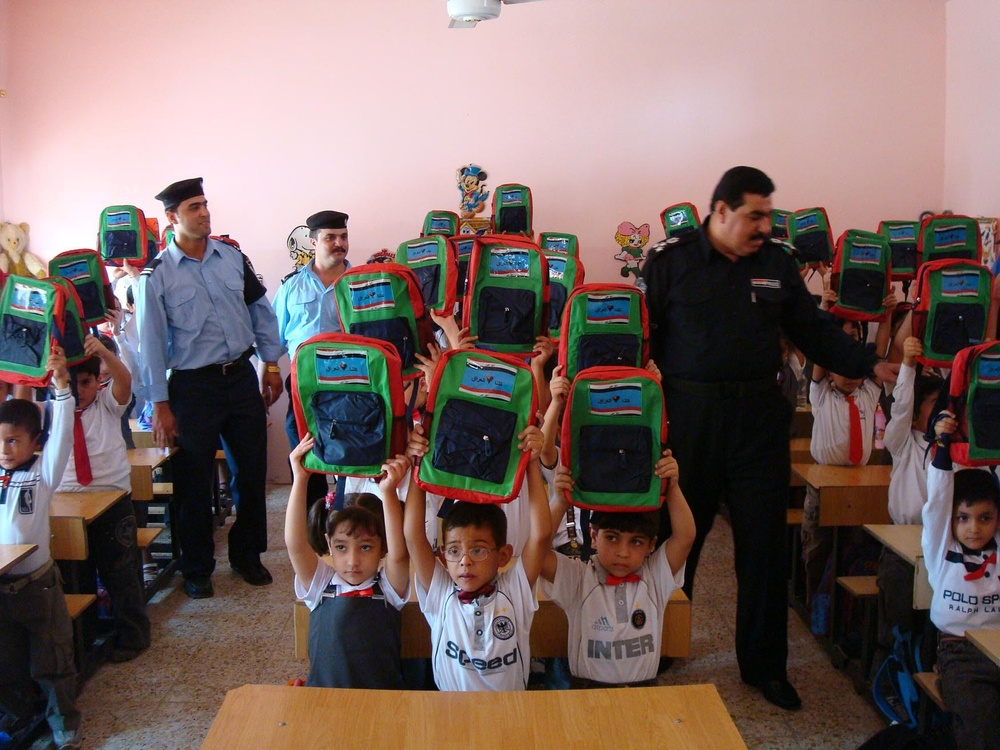 Backpacks: Shaping the future of Iraq one smile at a time