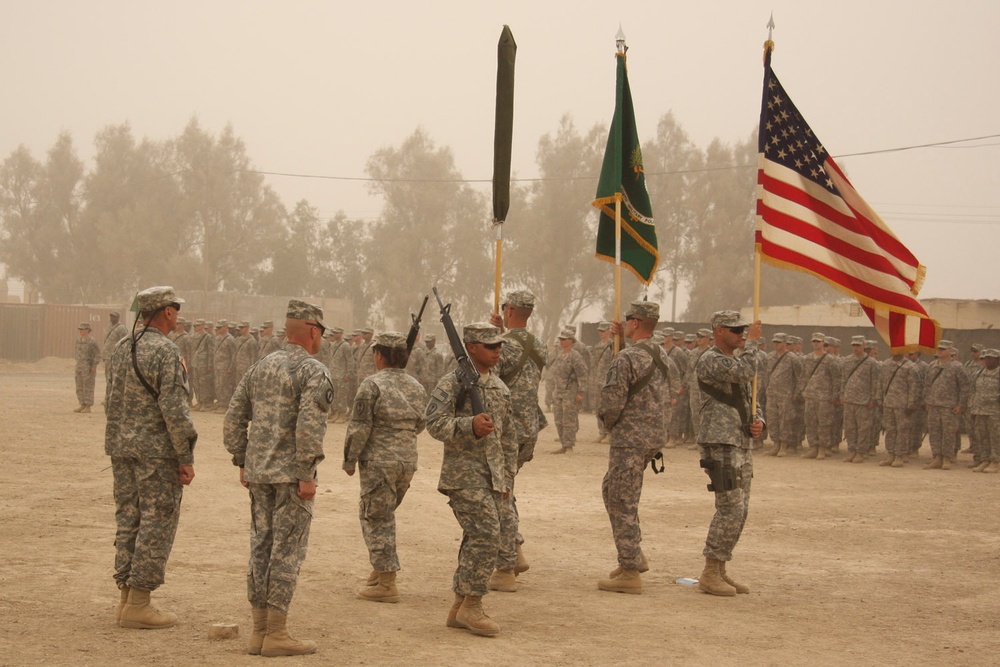 Multi-National Division - Baghdad Military Police Battalion relinquishes authority after a job well done
