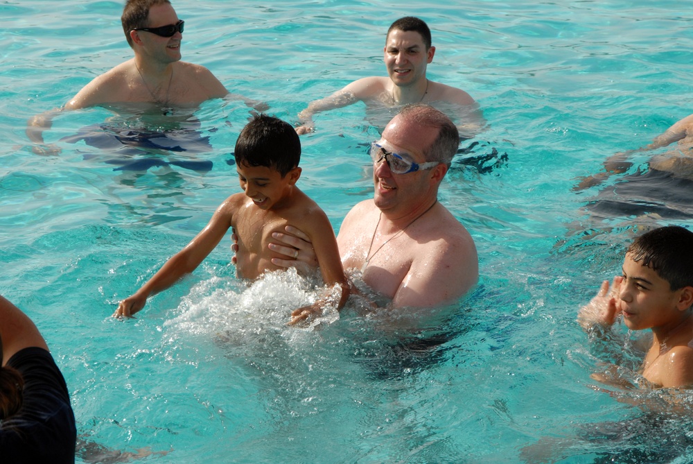 Swimming with the boy scouts