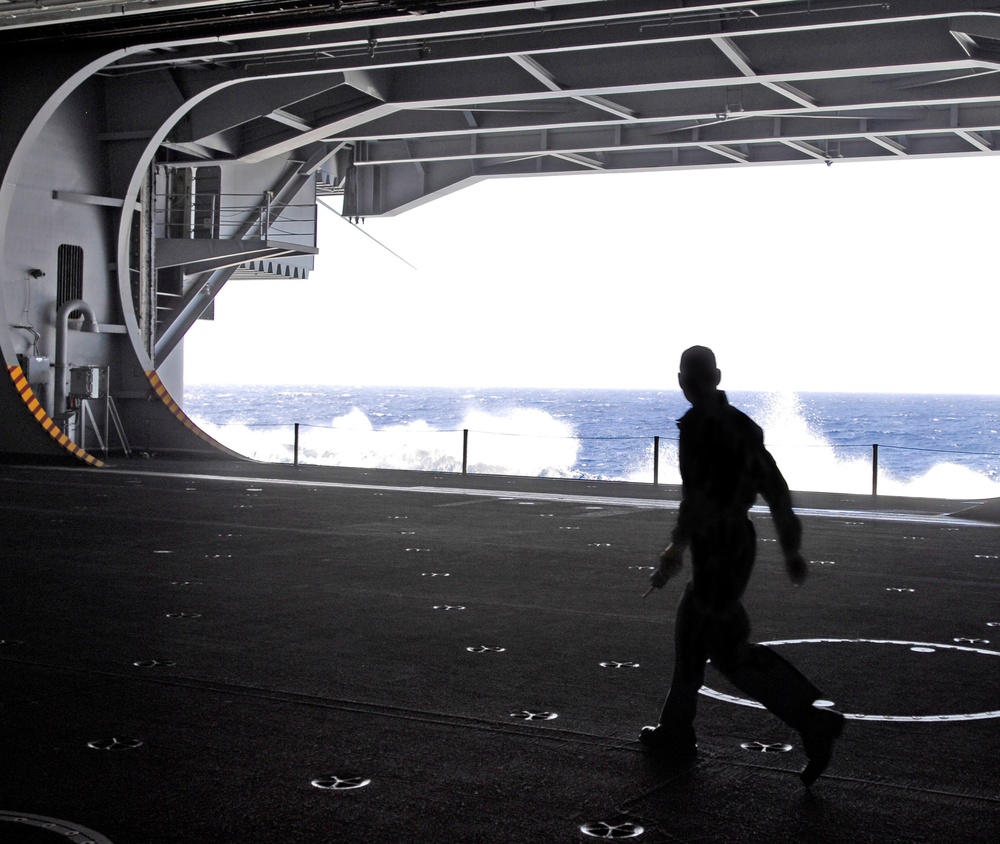 Walking by the crashing waves