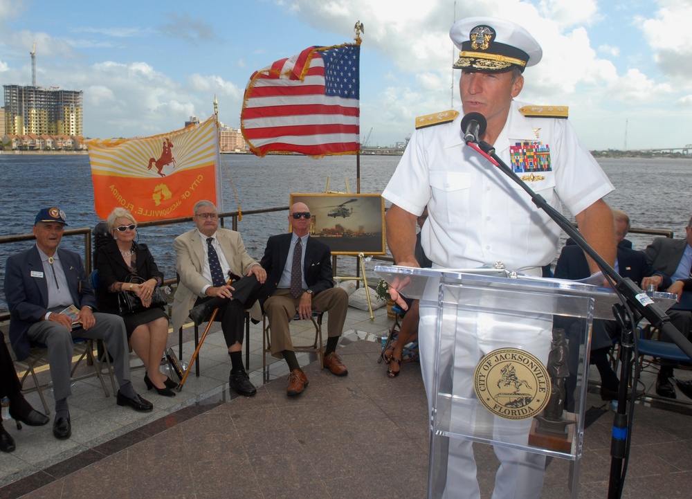 Jacksonville Navy Memorial rededication ceremony