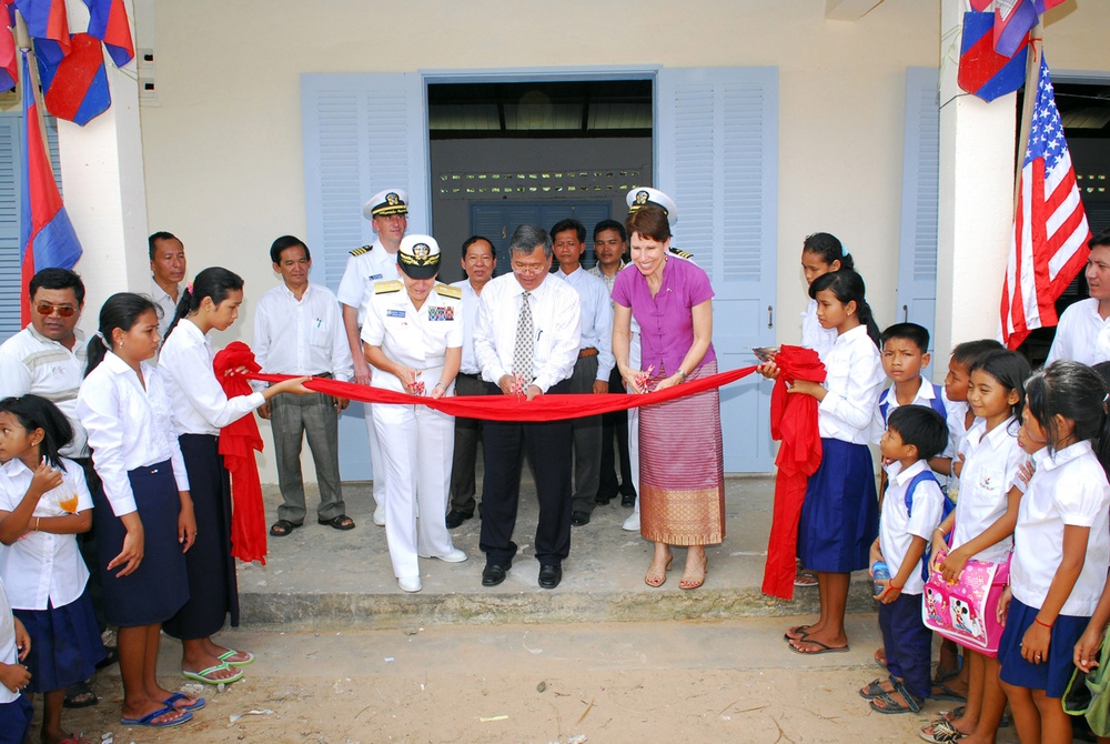 Ribbon cutting ceremony in Cambodia