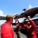 Loading missiles aboard the USS Theodore Roosevelt