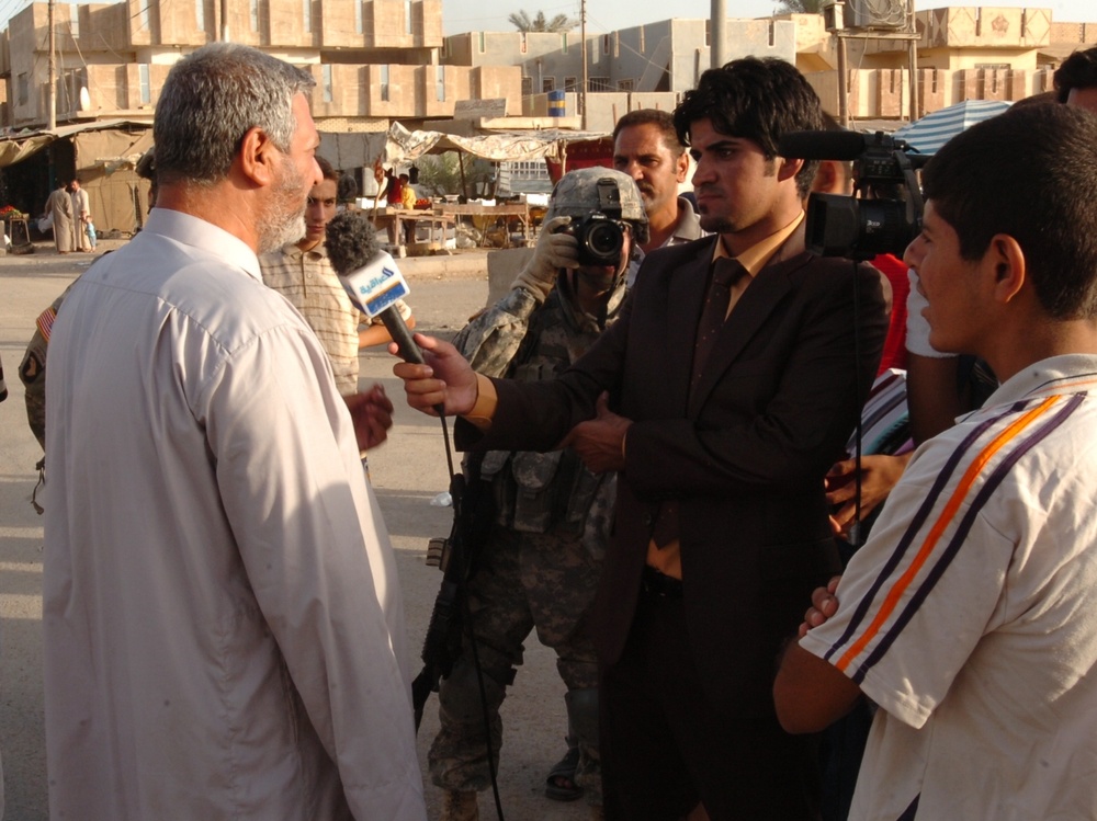 Iraqi Media Tour Ad Dujayl Vehicle-borne Improvised Explosive Device Site