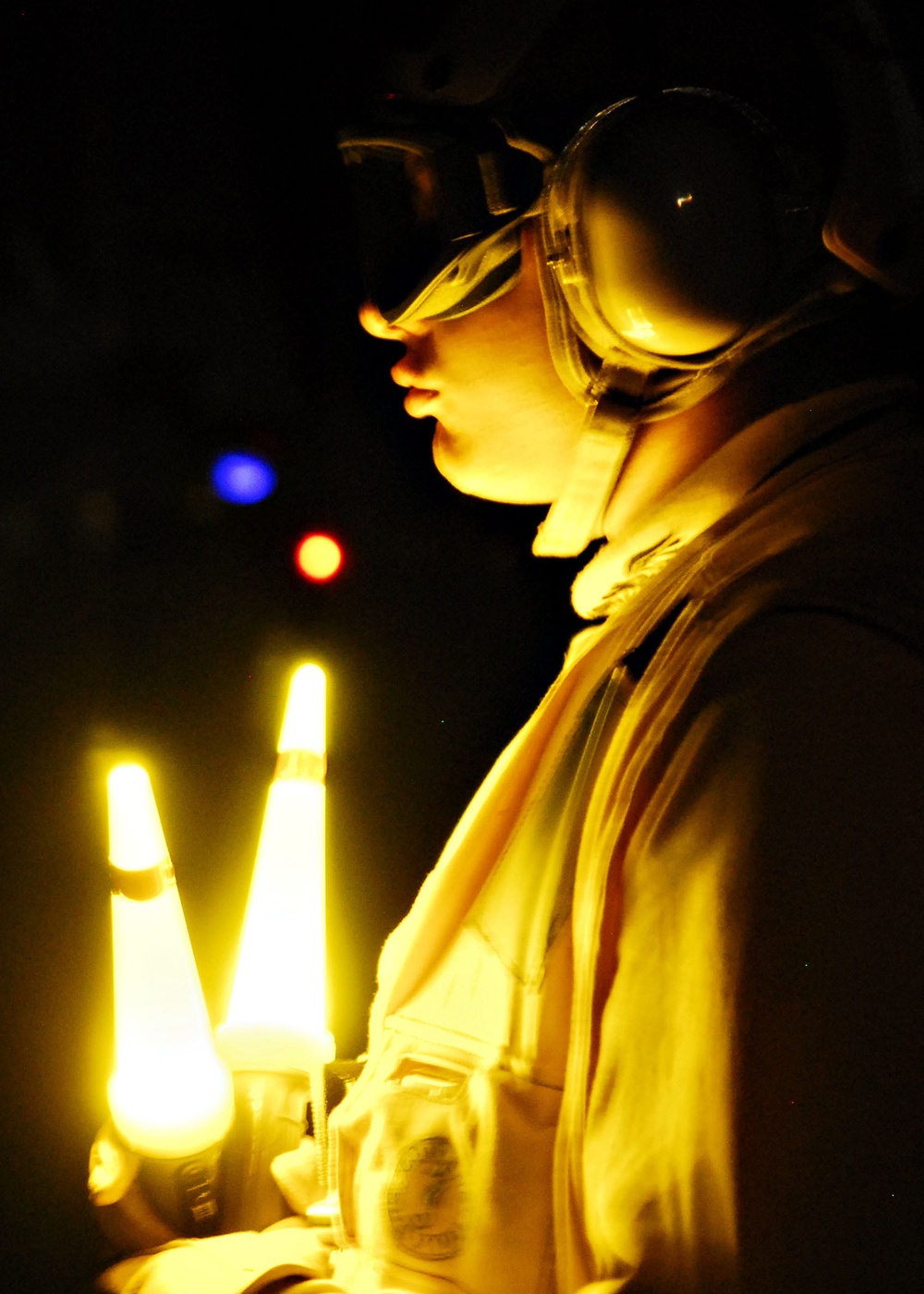 Lighting the way aboard the USS John C. Stennis