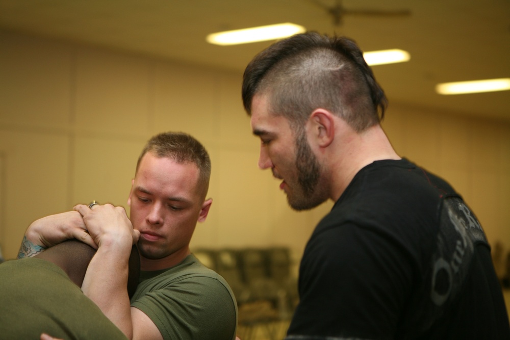 Ultimate Fighters visit war fighters in their octagon - Iraq