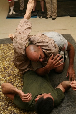 Ultimate Fighters visit war fighters in their octagon - Iraq