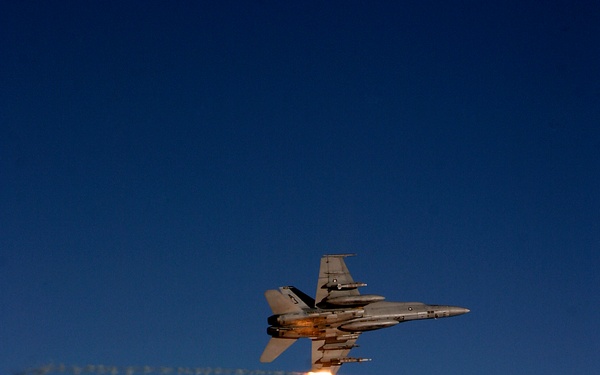 Deploying flares over Afghanistan