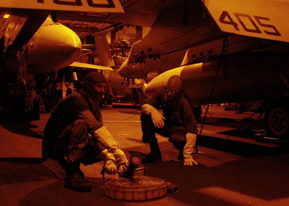 General Quarters drill aboard USS George Washington